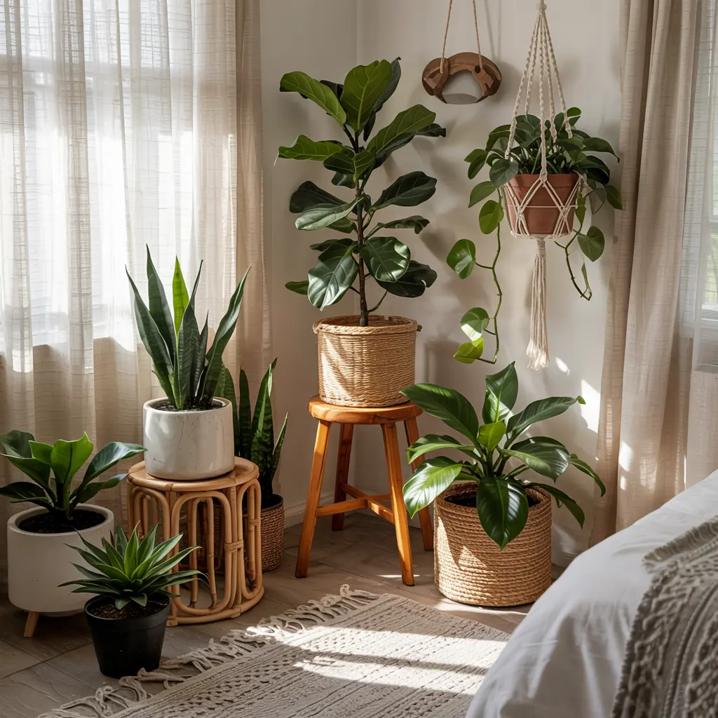 9.Houseplants for a Fresh Lively Environment