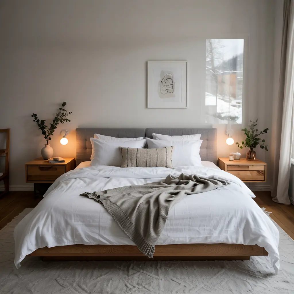 Floating Nightstands to Save Space