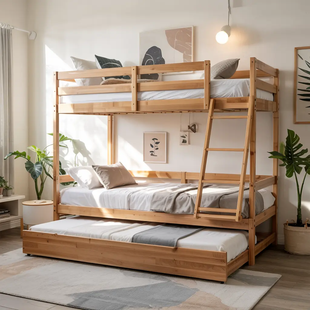 Loft Bed with a Pull Out Trundle for Guests