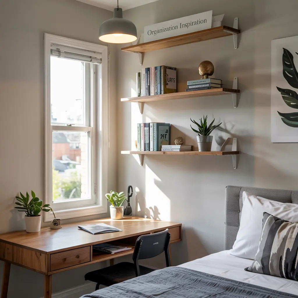 Space Saving Floating Shelves for Budget Storage