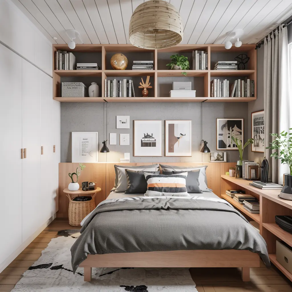 Space Saving Open Shelving for Organization