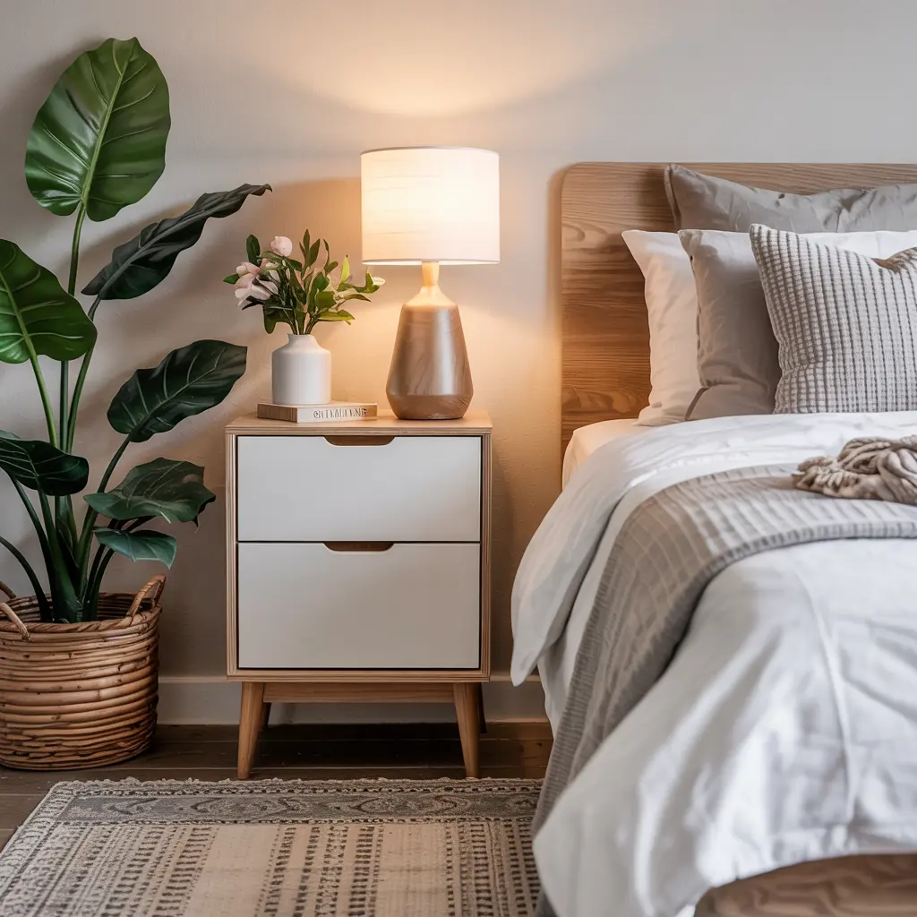 White Wood Nightstand for a Classic Look