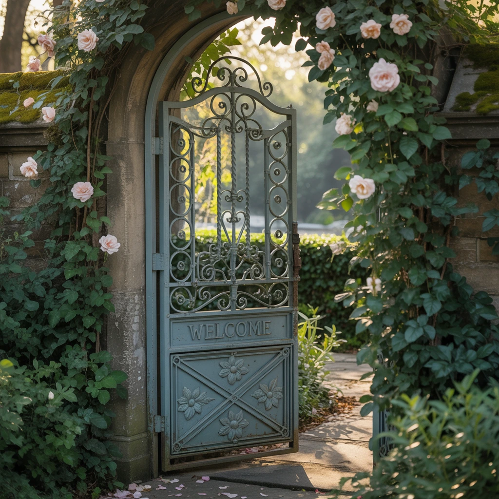 a photograph of an antique wrought iron e5UZD9k1R6 7VdYWQdQ16w PI6gR2PLSymV2oB K whTg