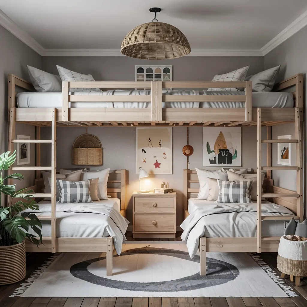 1. Bunk Beds to Maximize Vertical Space