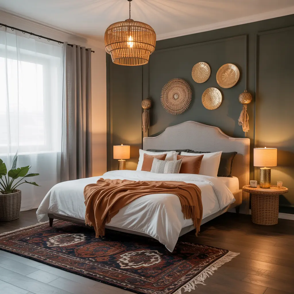 1. Deep Charcoal or Forest Green Accent Wall