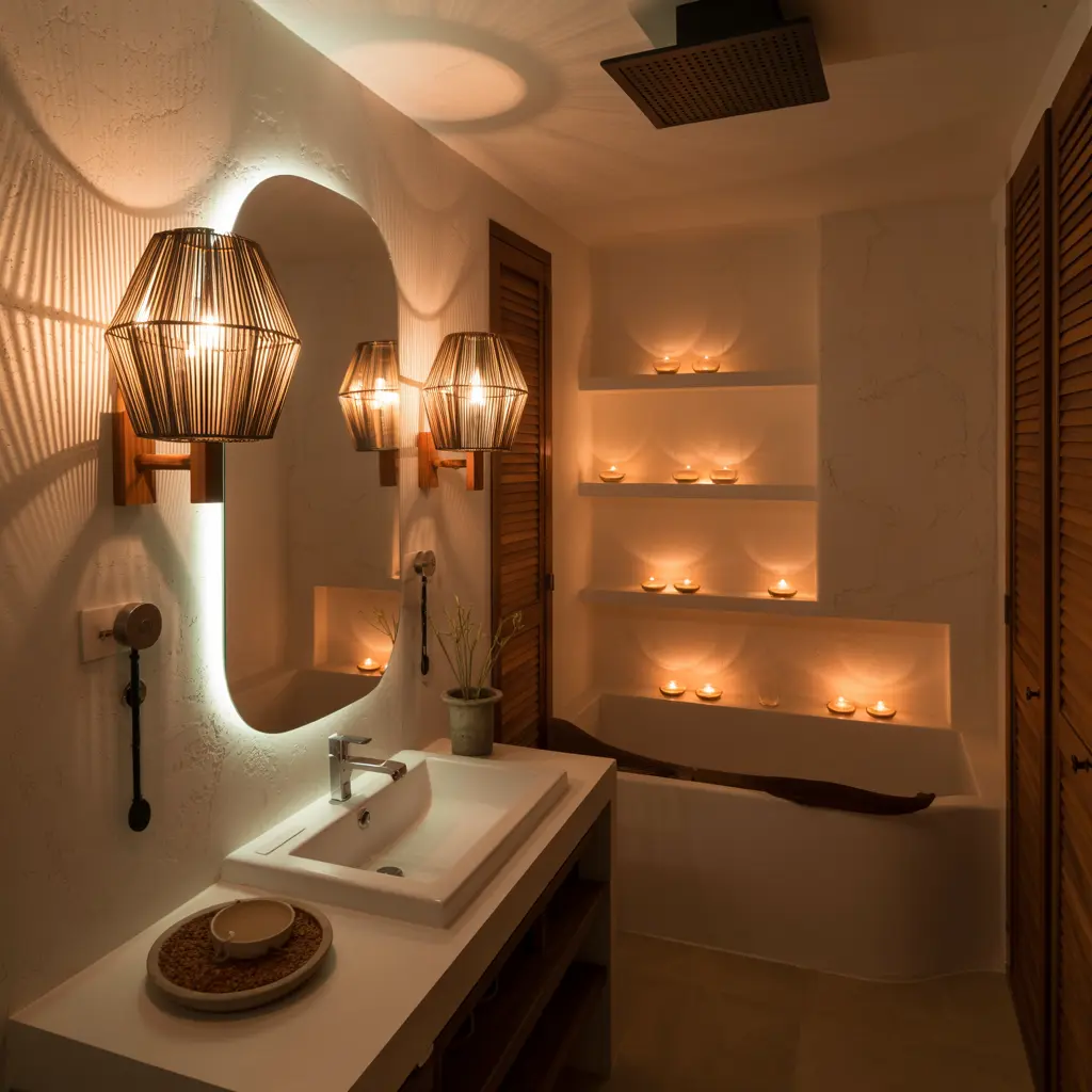 1. Install Soft Dimmable Lighting for a Spa Vibe