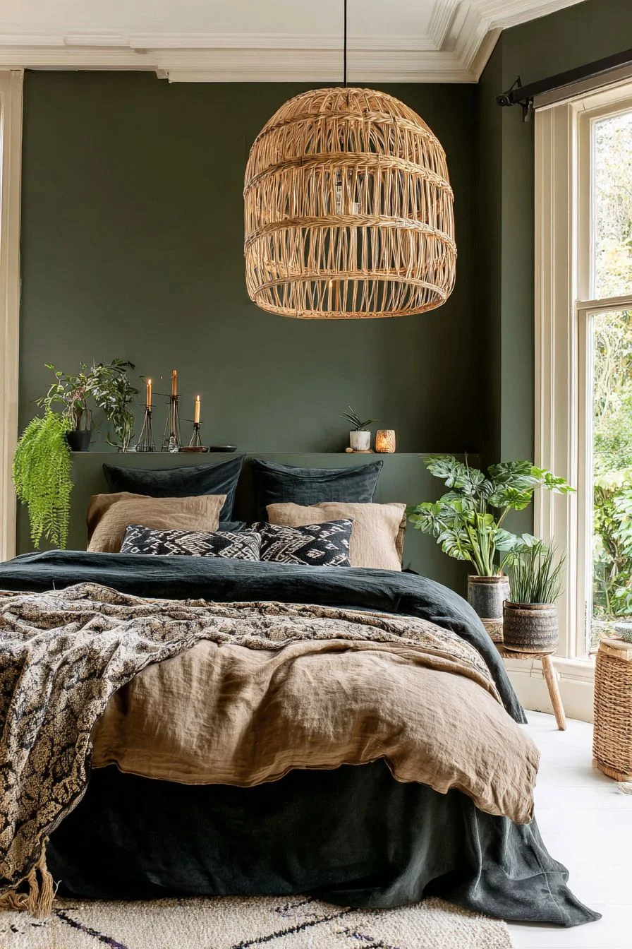 Deep Charcoal or Forest Green Accent Wall
