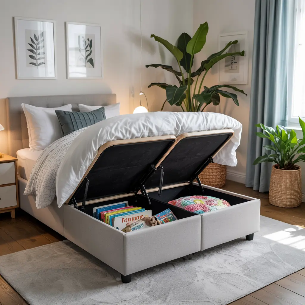 10. Compact Storage Ottomans for Seating and Organization