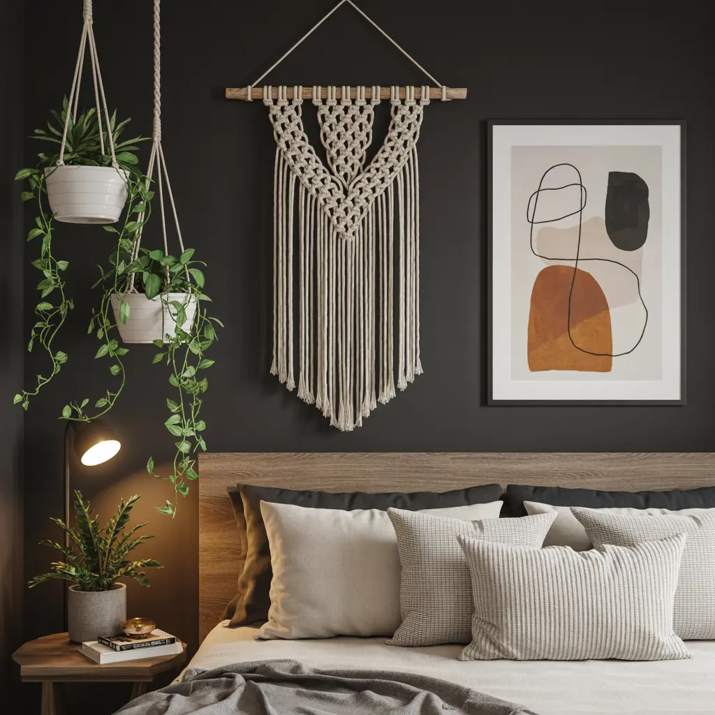 10. Hanging Planters with Trailing Greenery