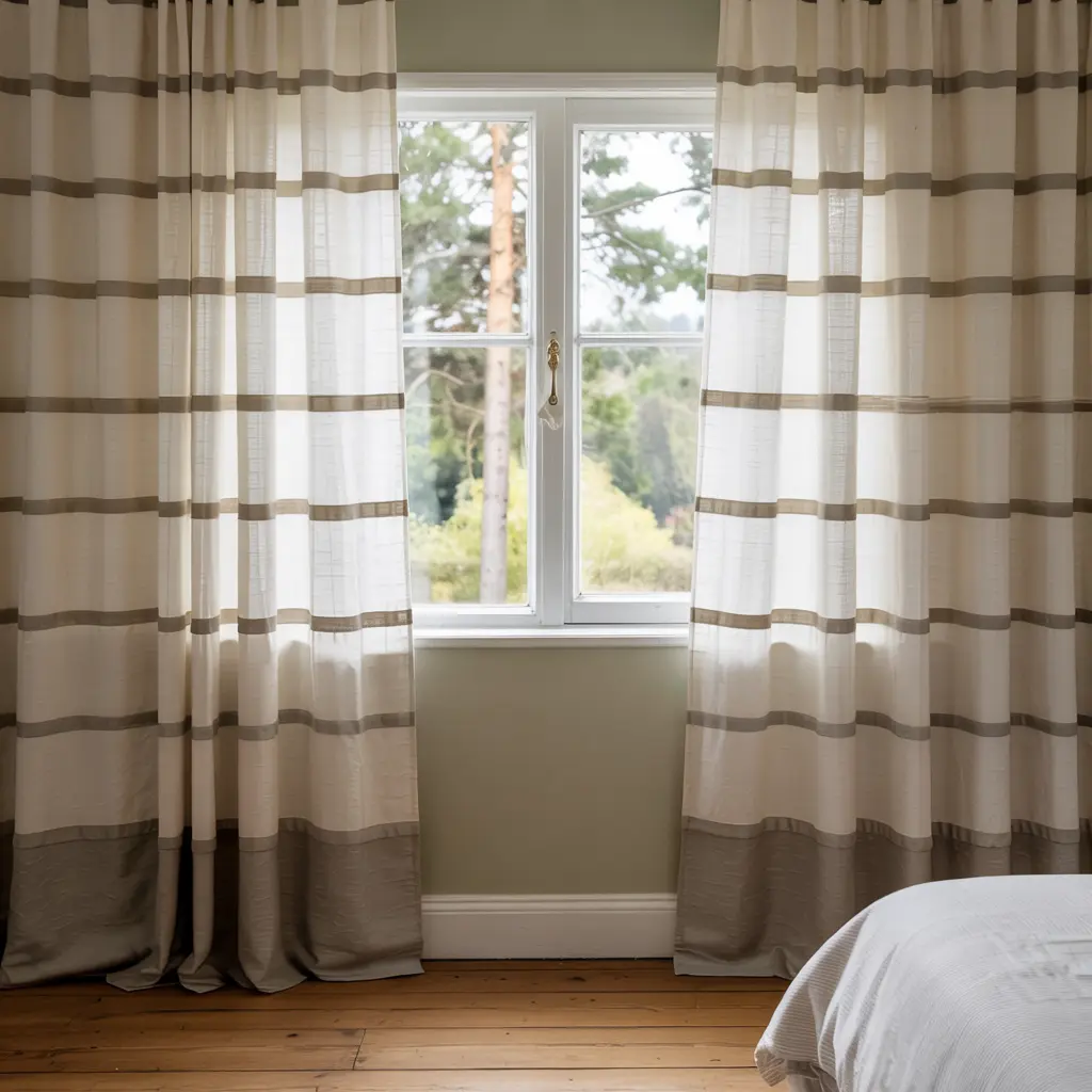 10.Striped Curtains for a Chic Modern Vibe