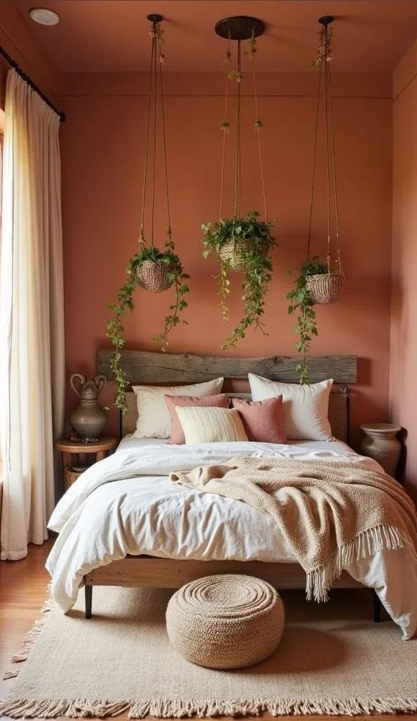 Hanging Planters with Trailing Greenery