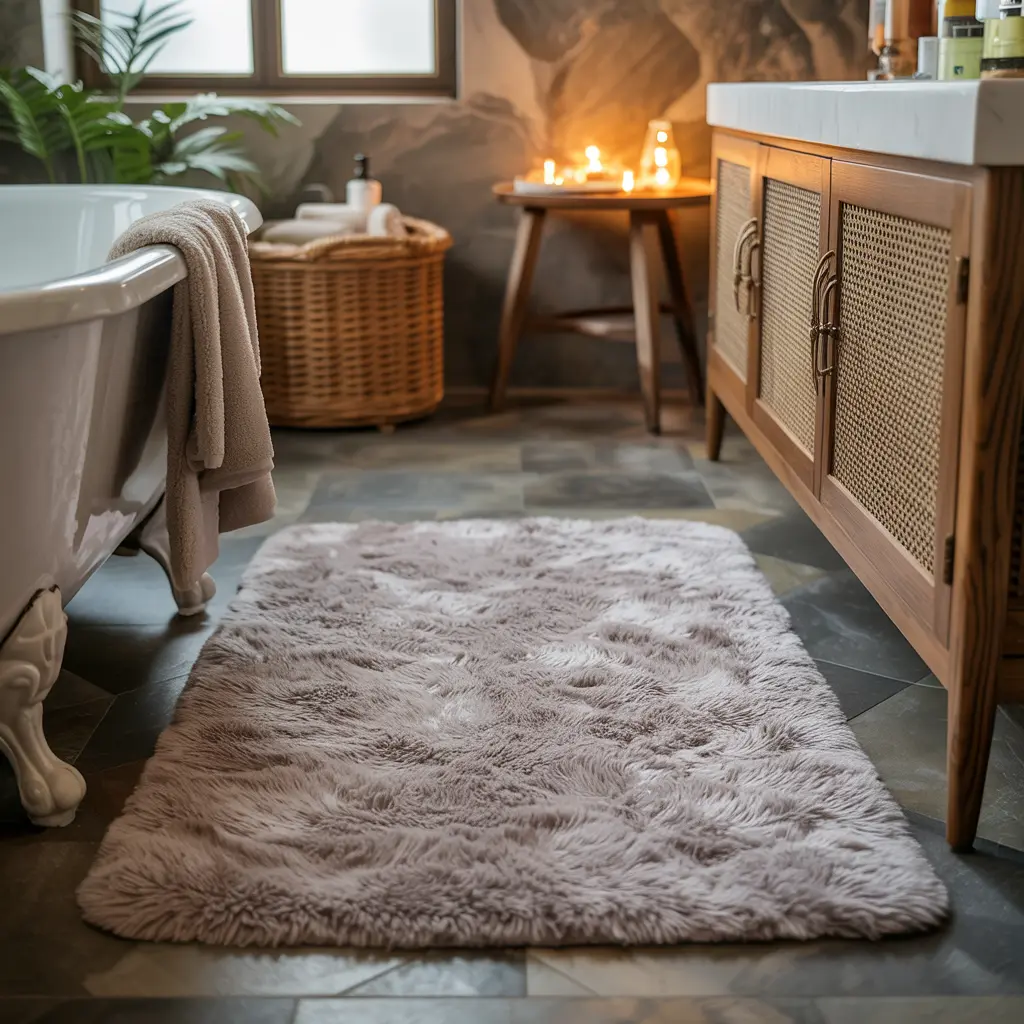 11. Add a Plush High Quality Bath Rug or Mat