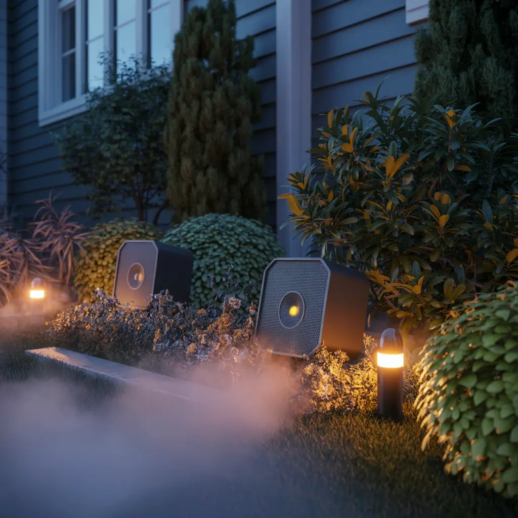 13. Sound Effects Speakers Hidden in Bushes or Flower Beds