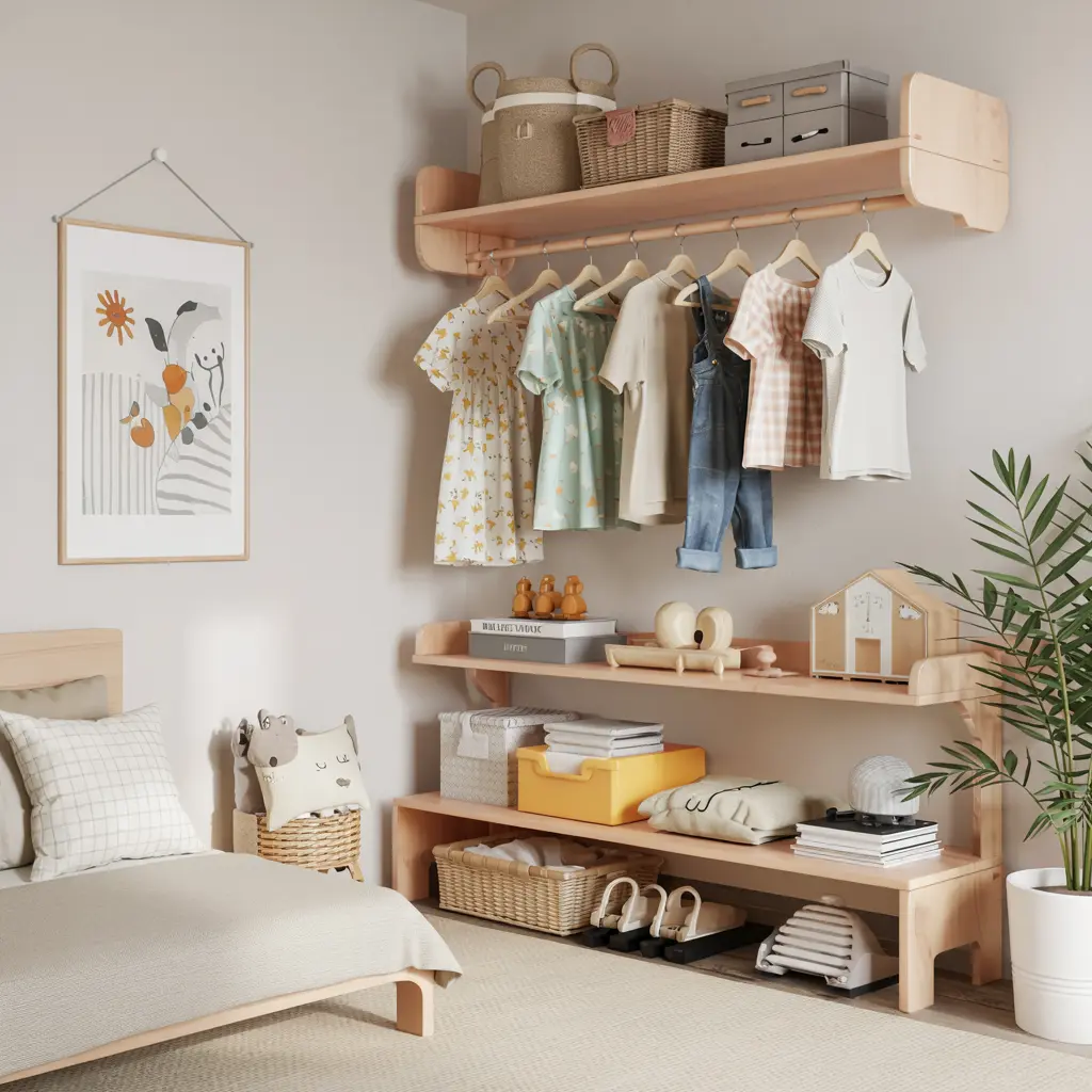 14. Hanging Clothes Rack for a Stylish Space Saver