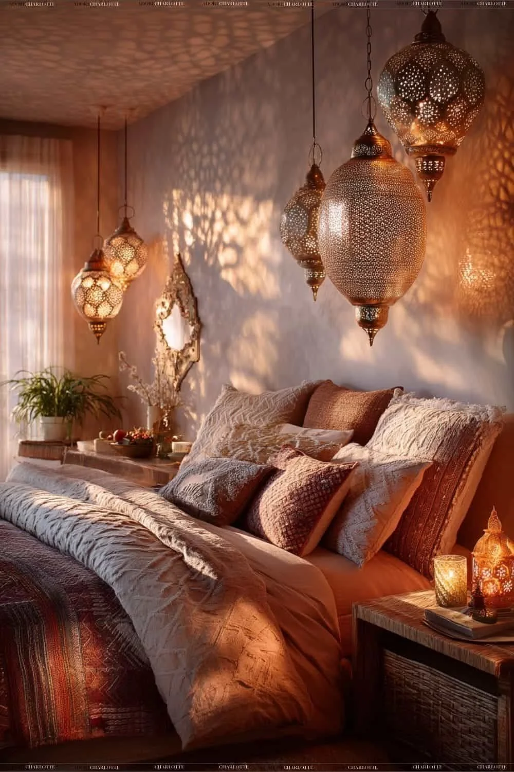 Ambient Lighting with Moroccan Lanterns or String Lights