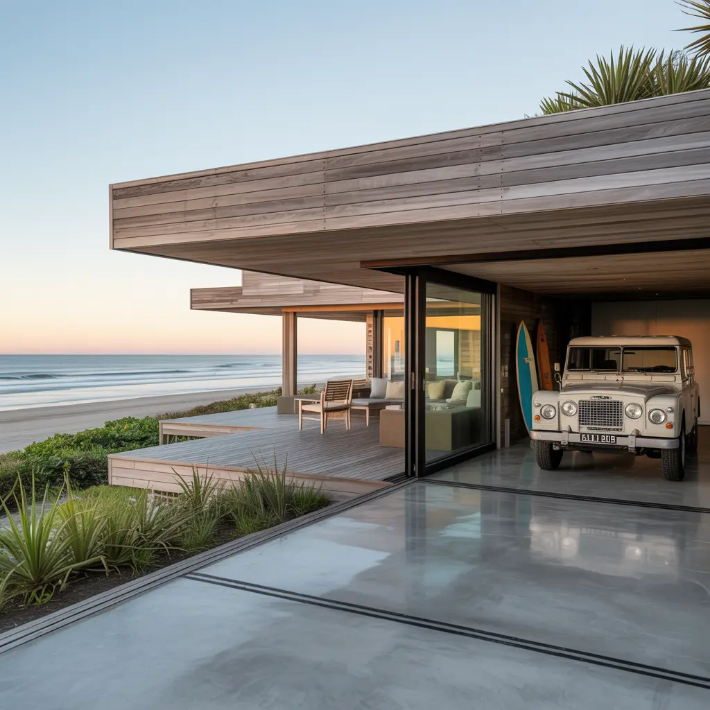 15. Beachfront Modern Home with Garage and Outdoor Deck
