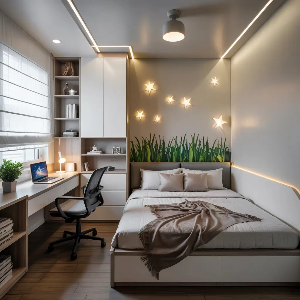 15. L Shaped Furniture Arrangement for Open Space