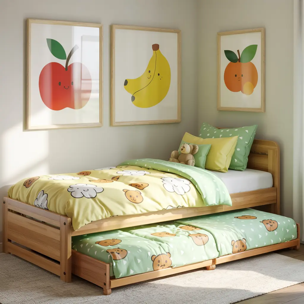 15. Space Saving Trundle Bed for Sleepovers