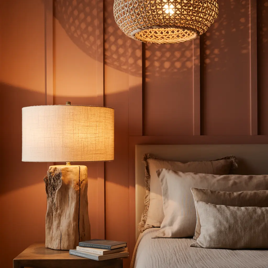 16. Warm Ambient Lighting with Soft Lampshades
