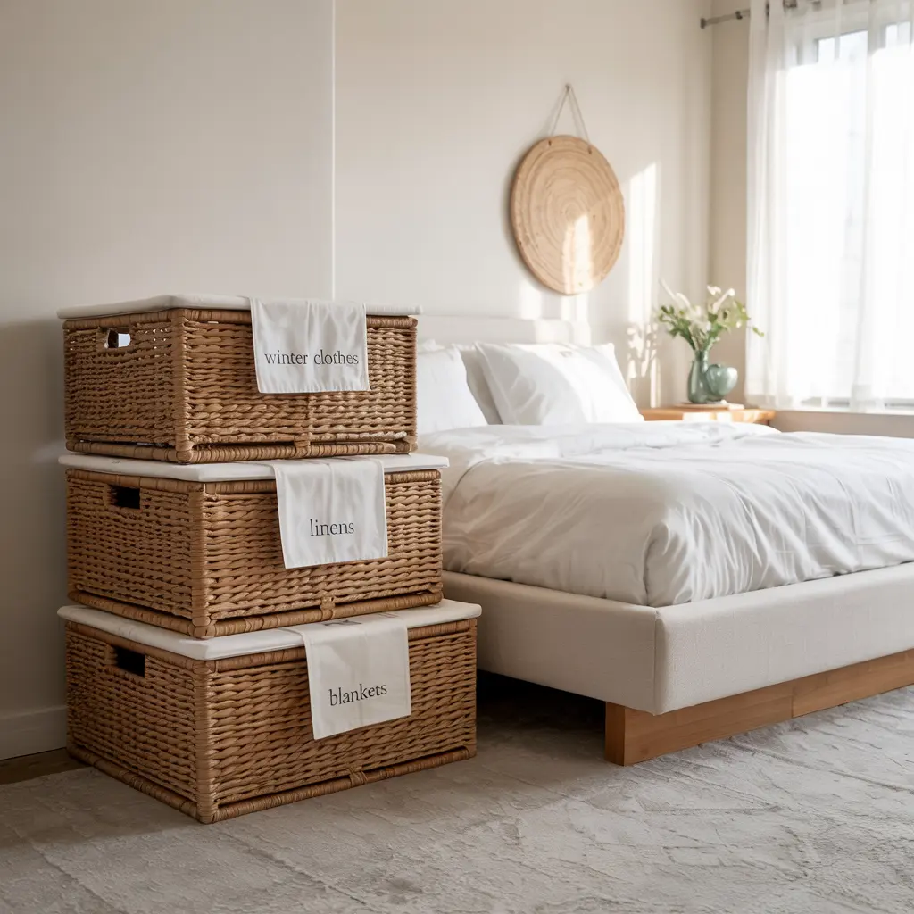 17. Stackable Storage Boxes for Seasonal Items