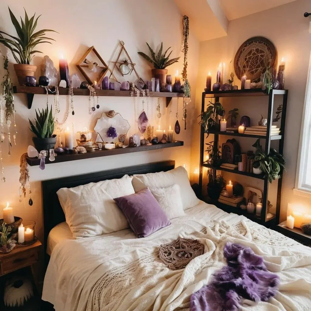 Incense Holder and Boho Crystal Decor