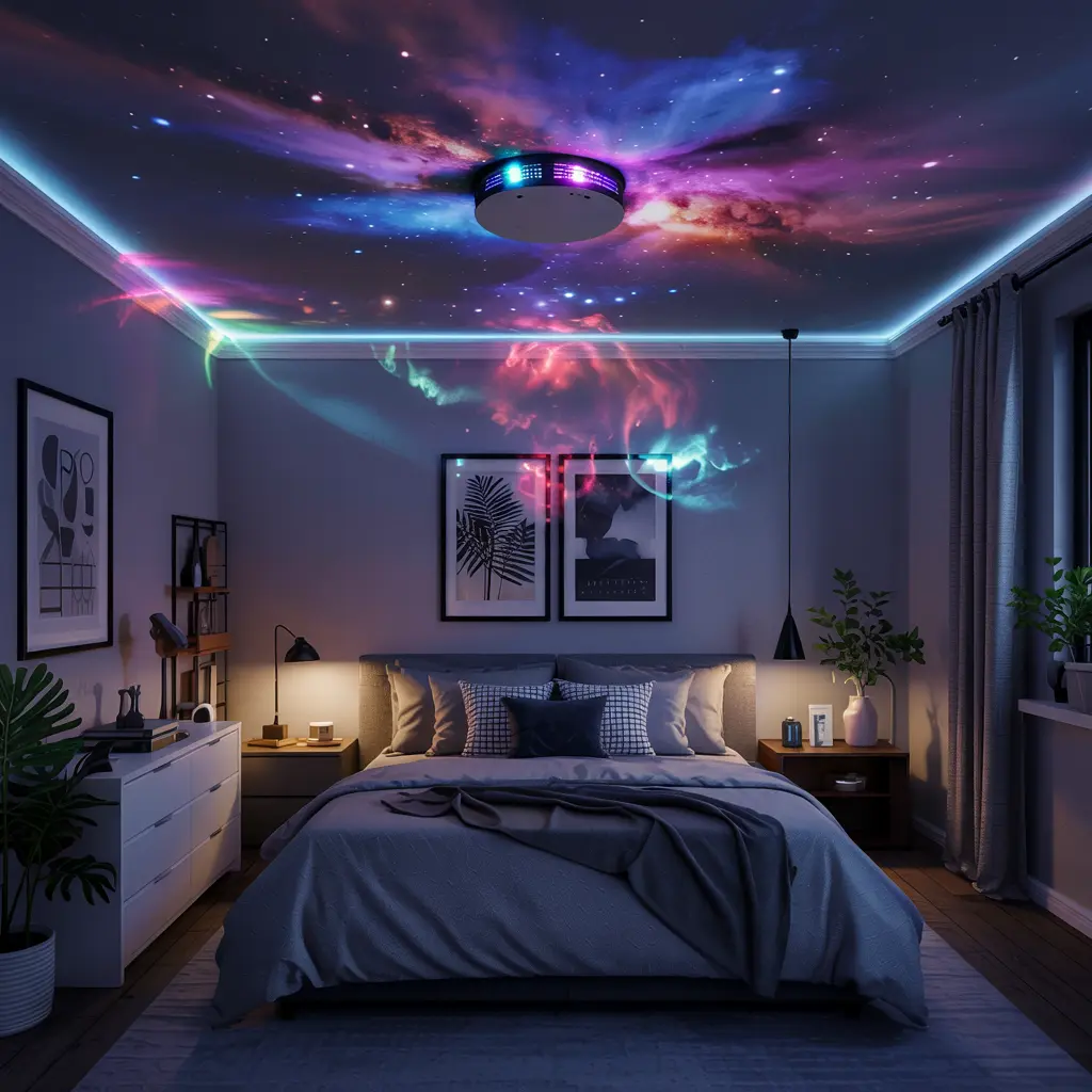 19. LED Projection Lamps for a Galaxy or Starry Night Effect