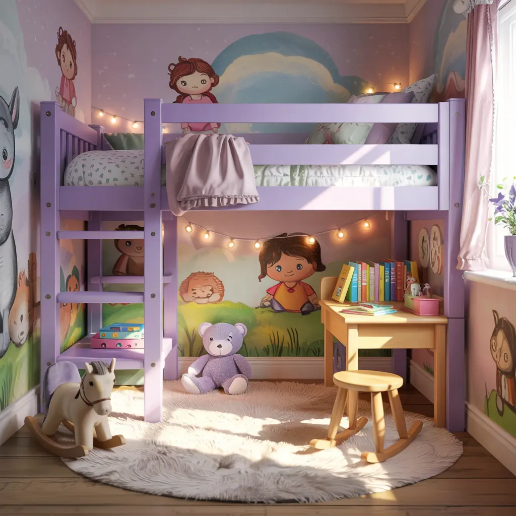 2. Loft Beds with a Play or Study Area Underneath