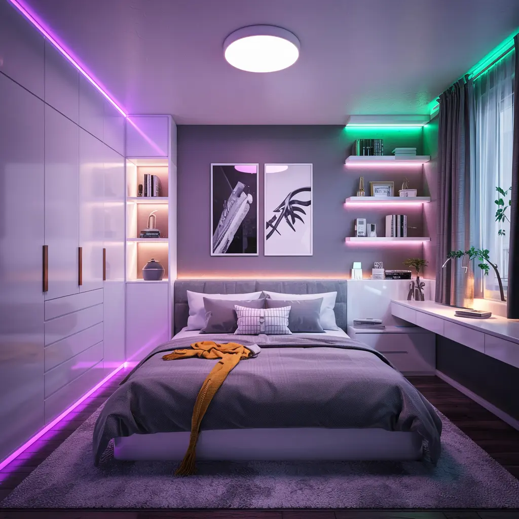 20. Color Changing LED Strips with a Remote Control