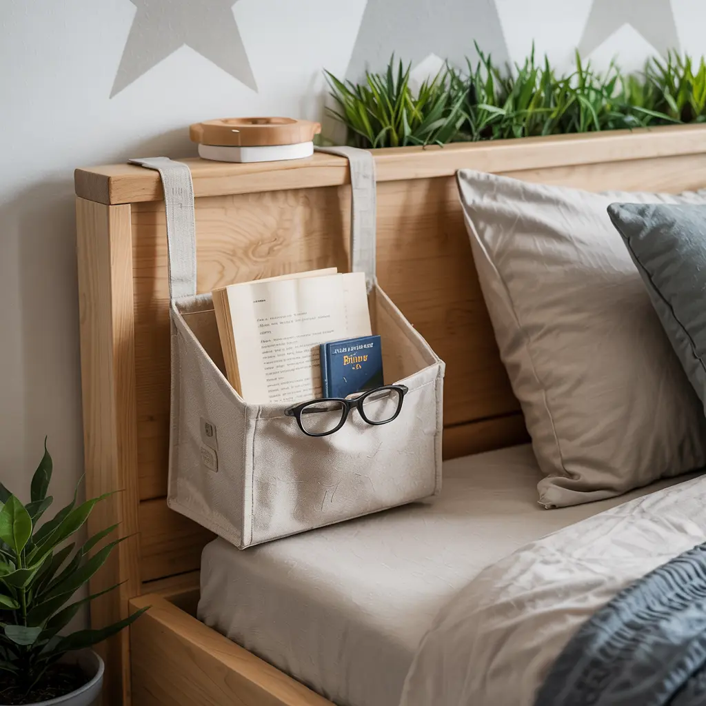 20. Compact Bedside Caddy for Small Essentials