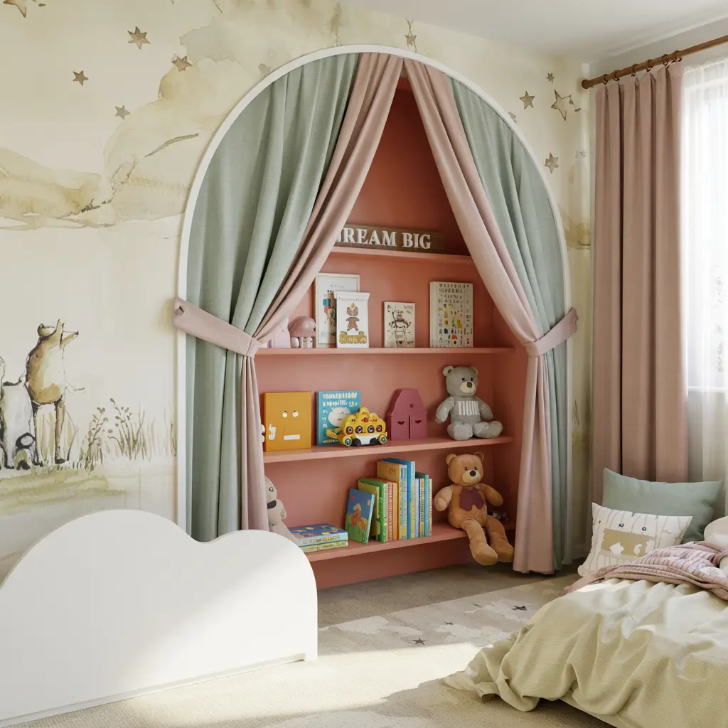 20. Curtain Divider for a Cozy Nook or Play Area
