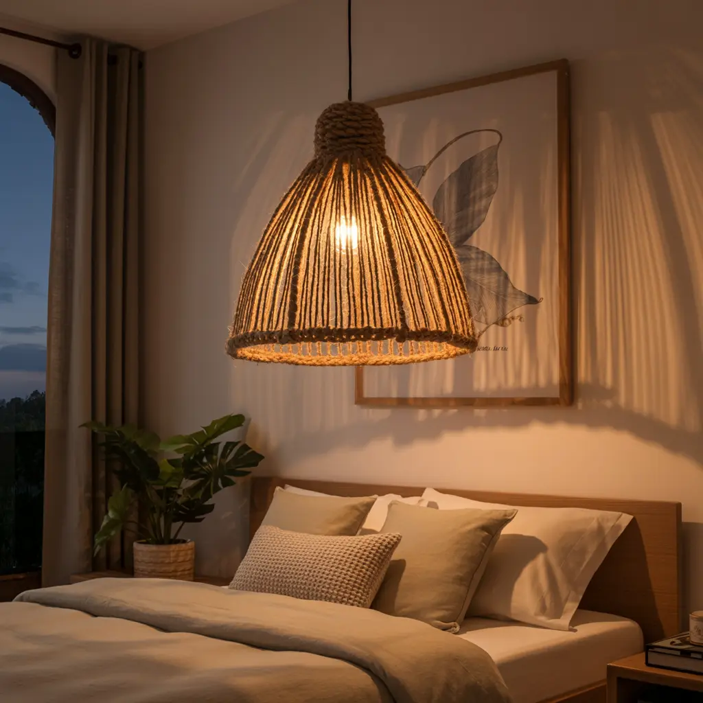20. Jute Pendant Light for a Natural Aesthetic