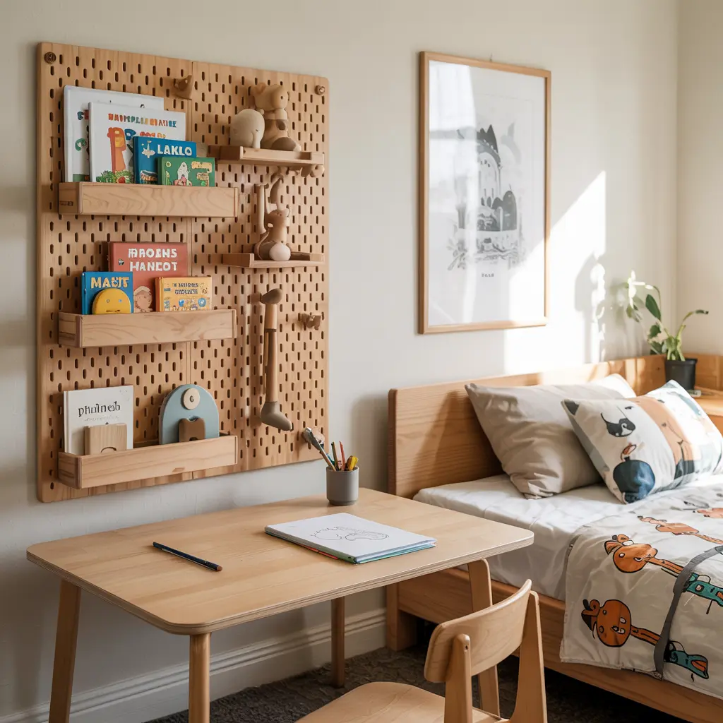 22. DIY Pegboard for Storing Art Supplies Accessories
