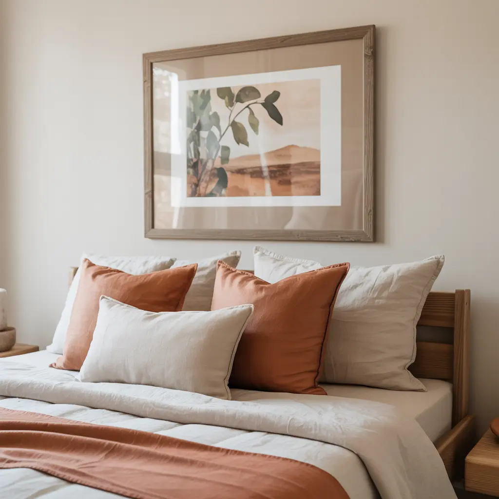 23. Nature Inspired Artwork in Soft Warm Colors