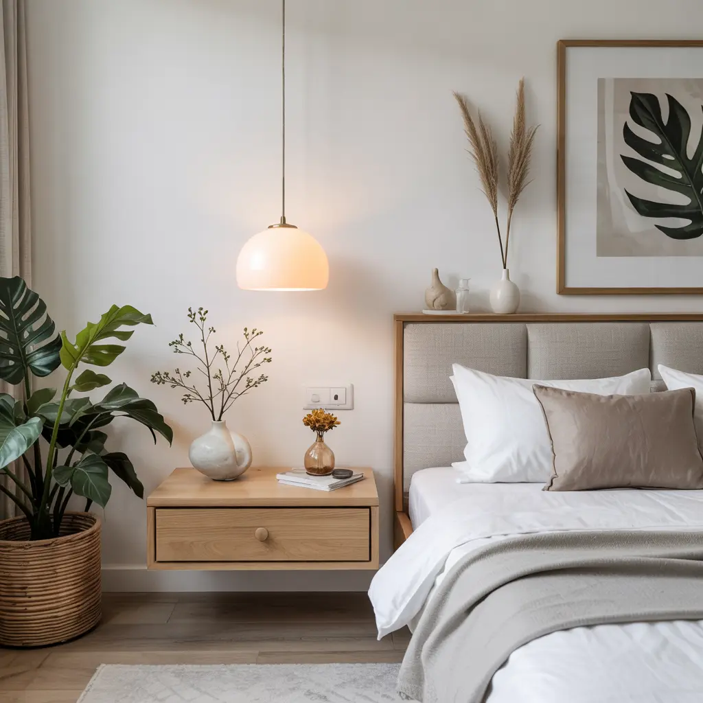 23. Simple Hanging Pendant Light for Soft Ambiance