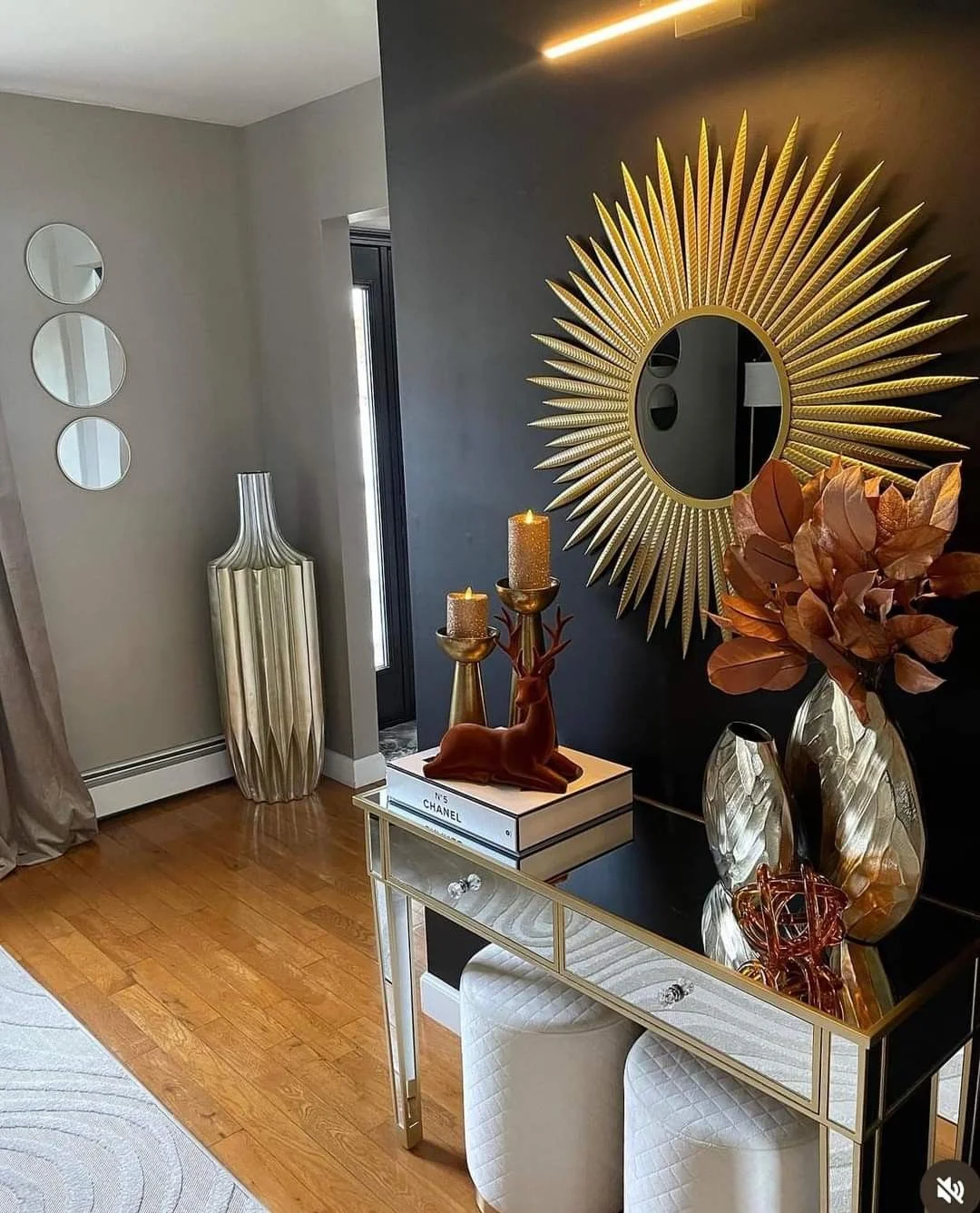 Moody Boho Mirror with Sunburst or Wavy Frame