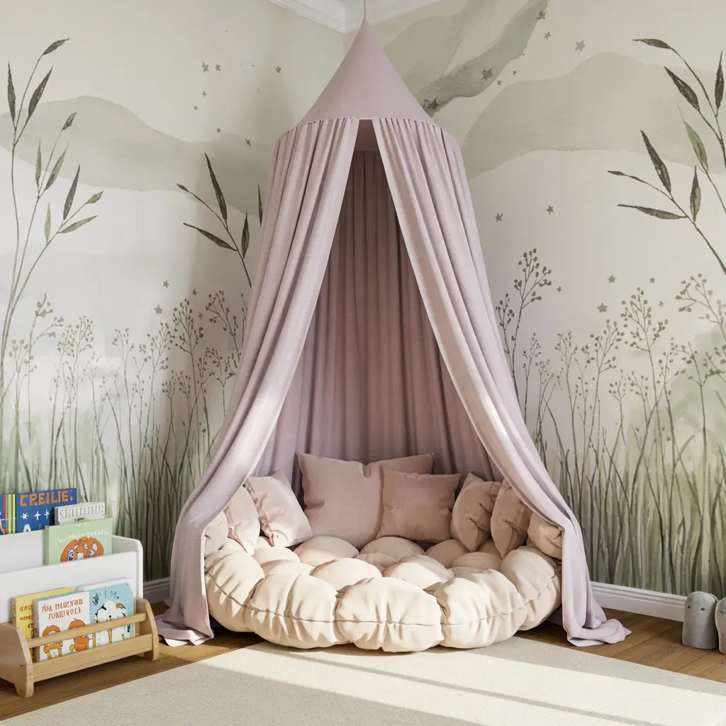 25. Hanging Canopy Tent for a Cozy Reading Corner