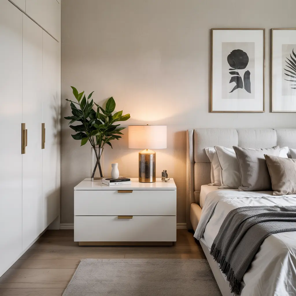 3. Floating Nightstands for a Clutter Free Space