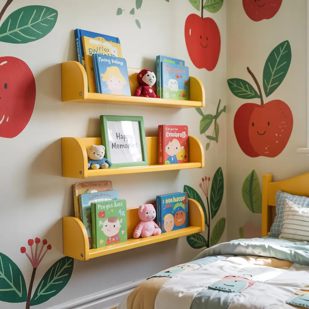 3. Wall Mounted Bookshelves for Space Saving Storage