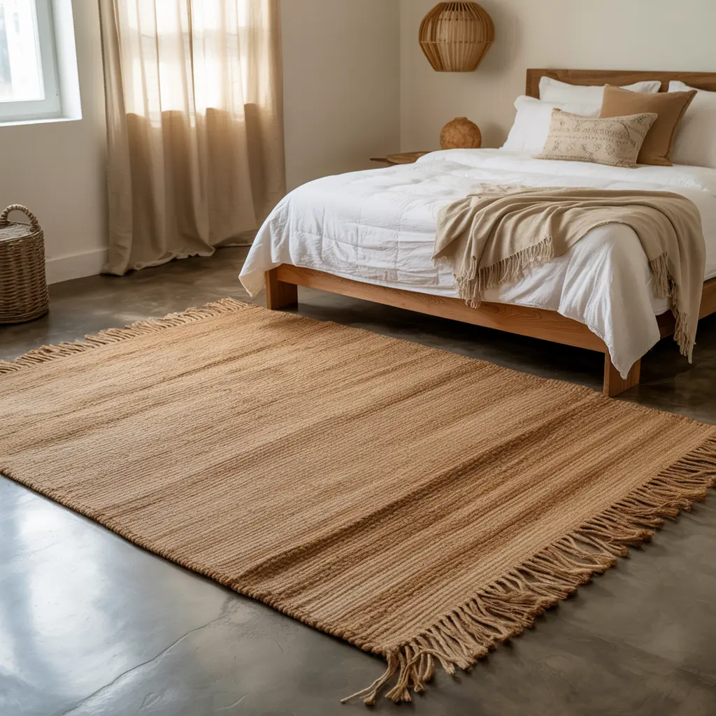 4. Woven Jute or Sisal Area Rug for Organic