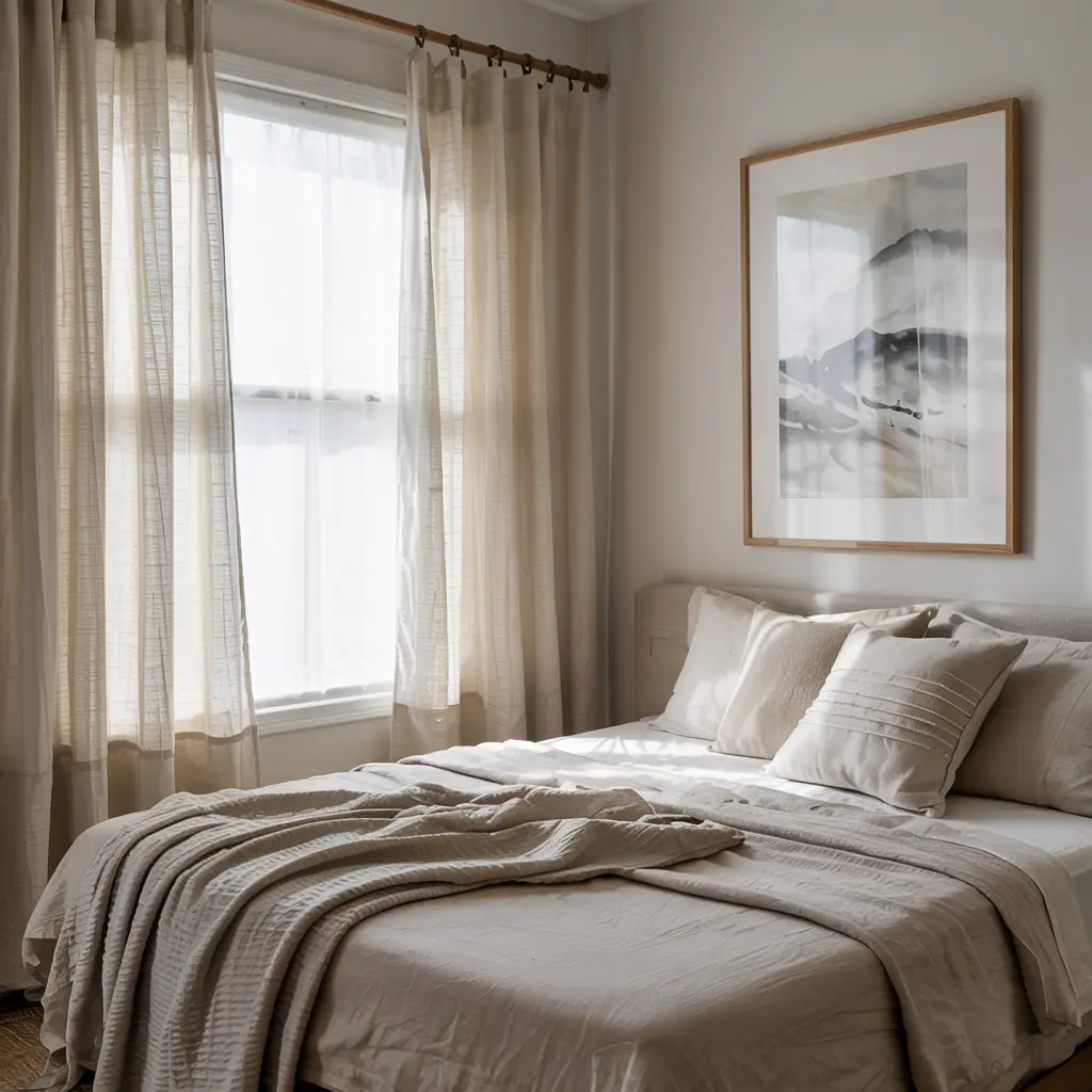 4.Linen Curtains for a Soft Natural Look