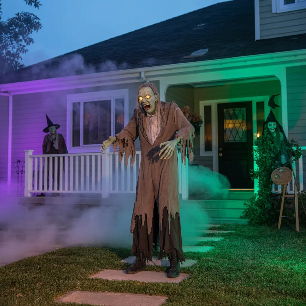 5. Animated Props Witches Zombies or Ghouls on Motion Sensors
