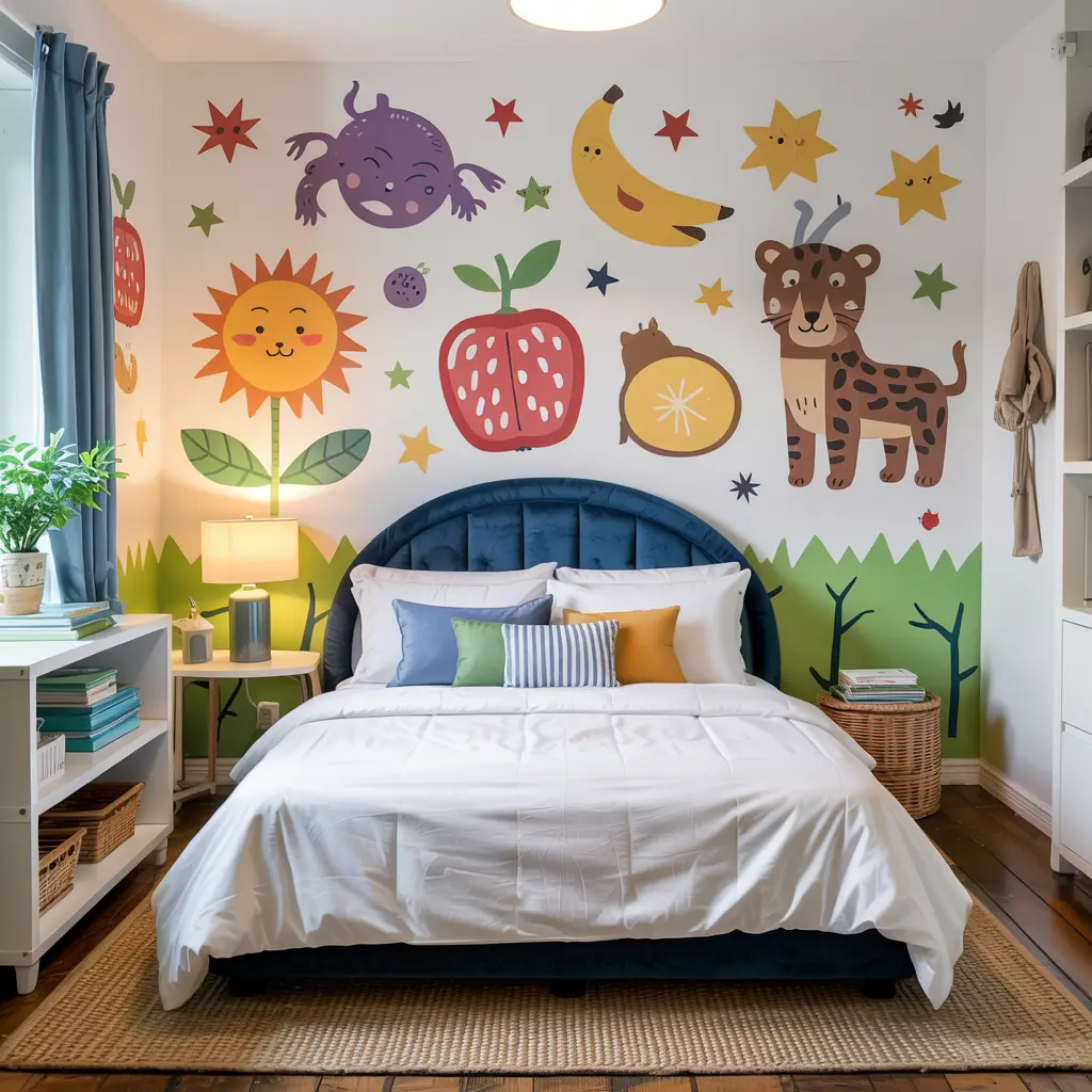 5. Colorful Wall Decals for a Playful Touch
