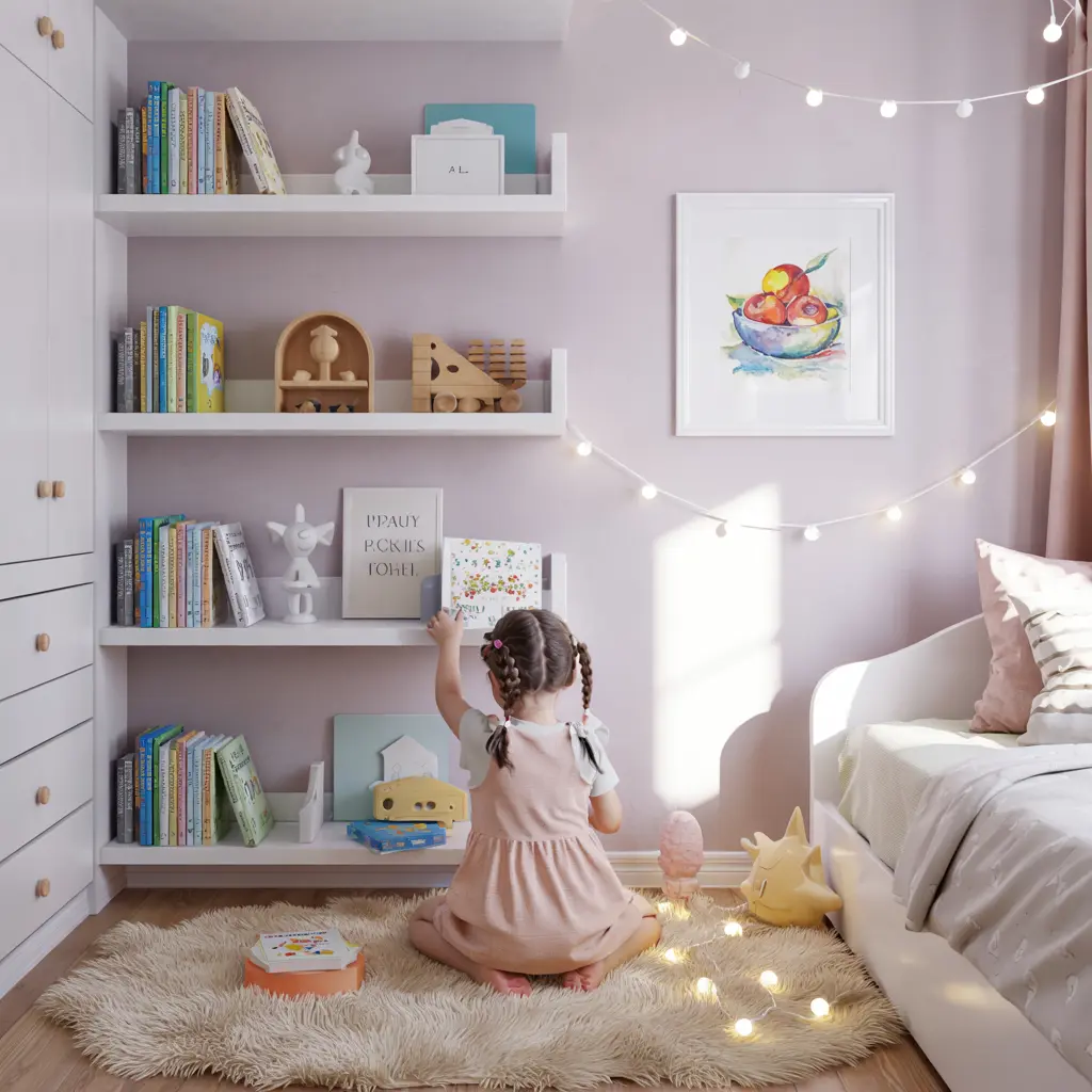 7. Floating Shelves Instead of Bulky Bookcases