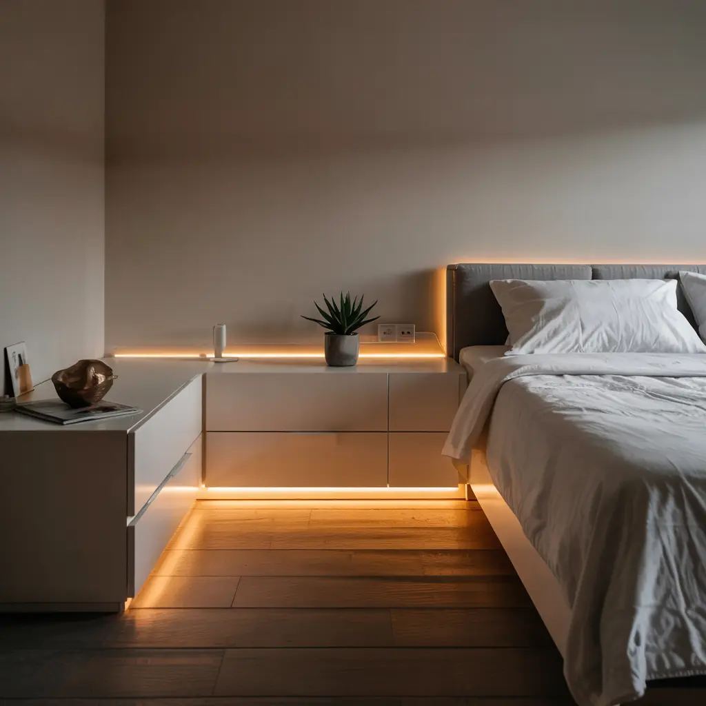 7. Motion Sensor LED Lights Under Furniture for Convenience