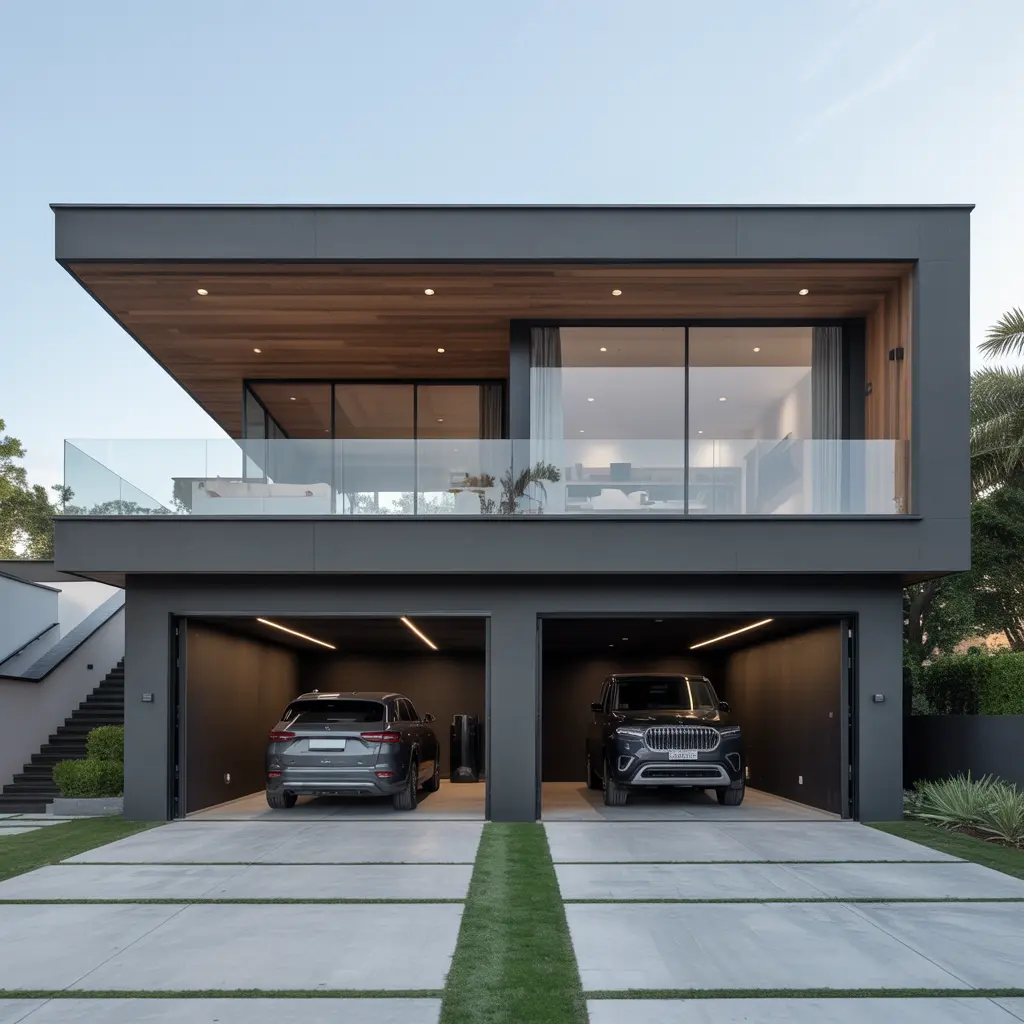 9. Two Story Modern House with a Double Garage