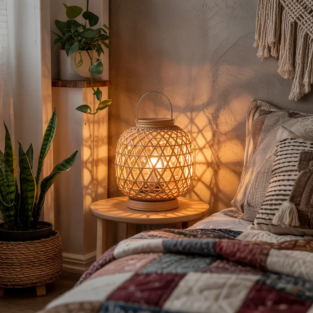 Bedside Lanterns for a Rustic or Boho Vibe