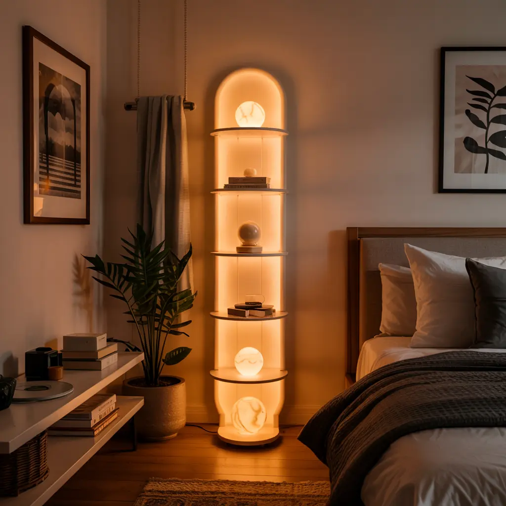Floor Lamps with Shelves for Space Saving Functionality