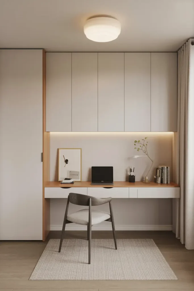 1. Minimalist Home Office with a Floating Desk