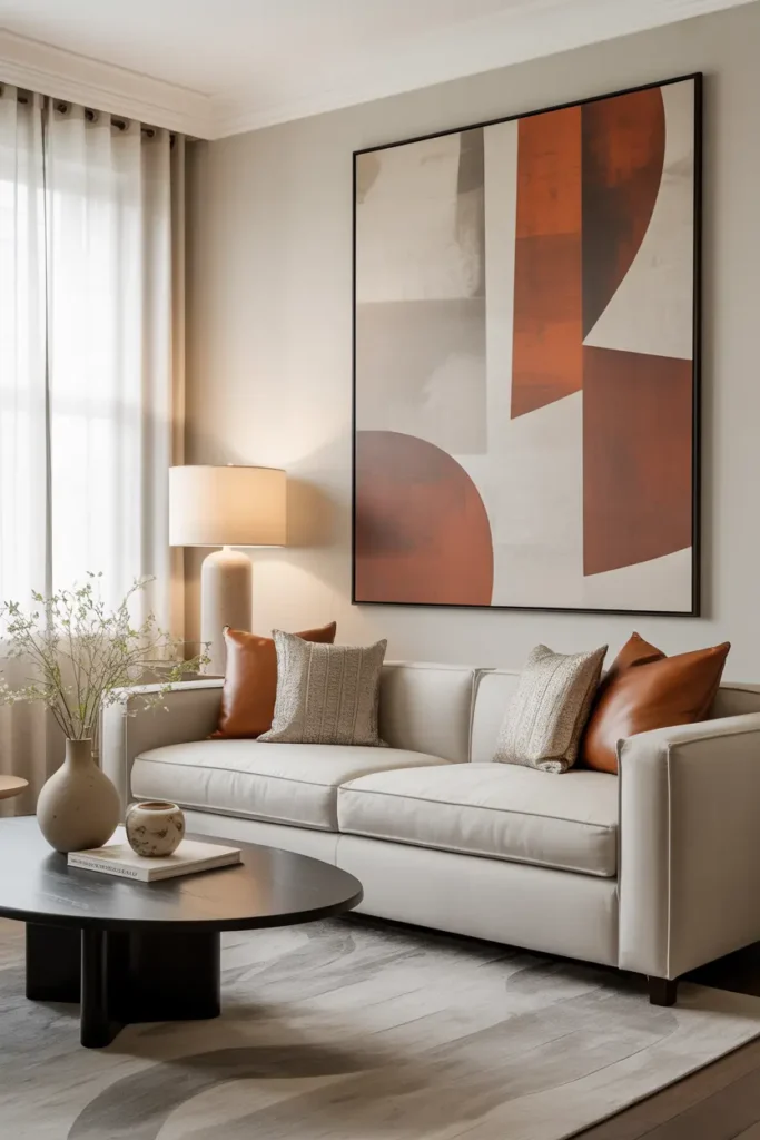1. Oversized Wall Art as a Statement Piece
