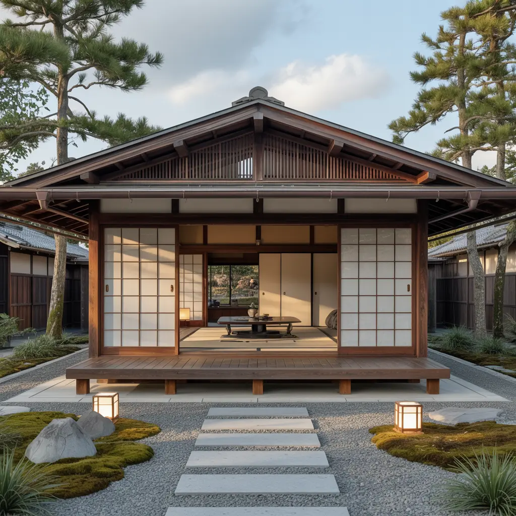 1. Traditional Japanese House with Sliding Shoji Doors